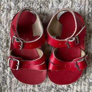 Red Sun-San Sea Wees salt water leather sandals